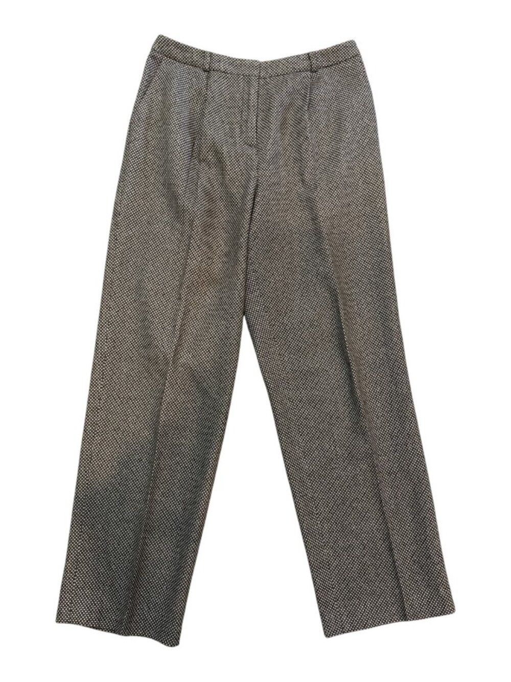Talbots Sz 10 Brown & Cream Tweed Wool Blend Trouser Pants